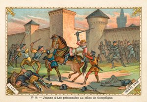 Juana de Arco capturada en el Sitio de Compiegne, 1430